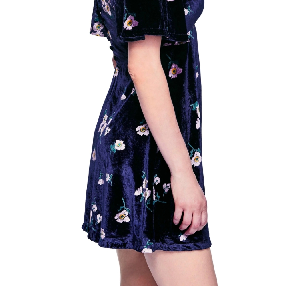 Free People Velour Mini Dress